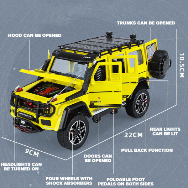 KLT 1 : 24 Benz G550 Adventure SUV Metal Alloy Toys Carro Modelo Diecast Veículo Para Meninos - Image 2