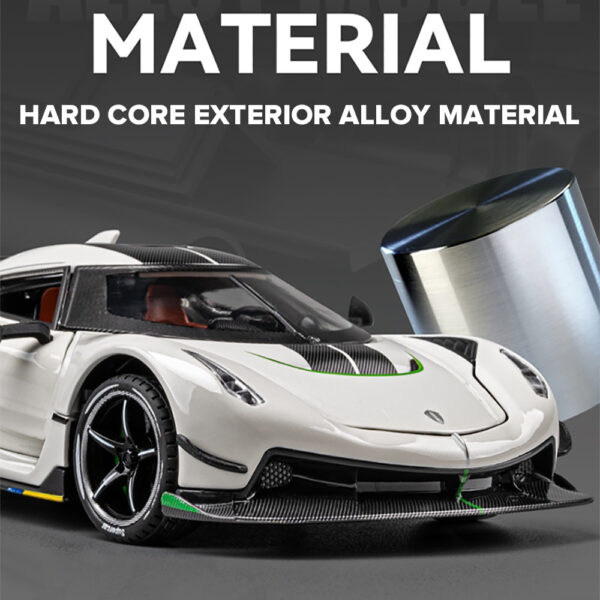 KLT 1 : 24 Koenigsegg Jesko Supercarro Metal Alloy Toys Carro Modelo Diecast Veículo Para Meninos - Image 8