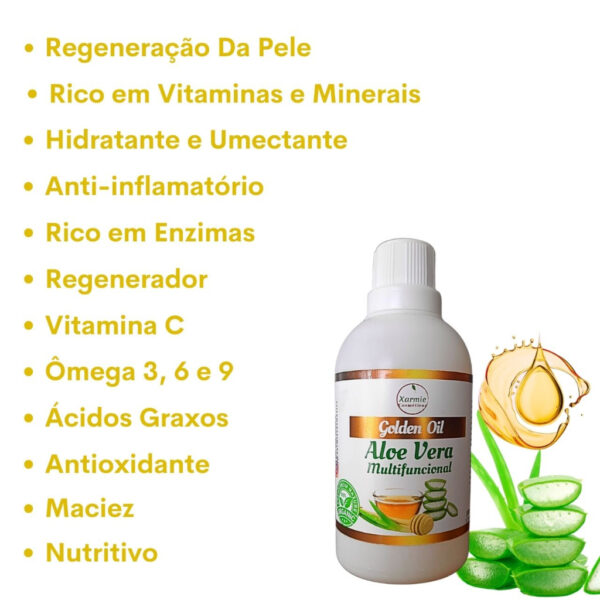 Óleo de Aloe Vera Babosa para Pele com Psoríase - Regeneração e Cuidado 100ml Natural - Image 3