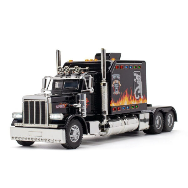 KLT 1 : 24 Peterbilt 389 Metal Liga de Brinquedos Modelo de Carro Liga de Metal Diecast Carro Som Simulação - Image 2