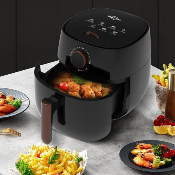 Air Fryer Fritadeira Elétrica 4L Sem Óleo 1400w Cozimento Inteligente Com Temporizador 110v~220v Idali Life - Image 3