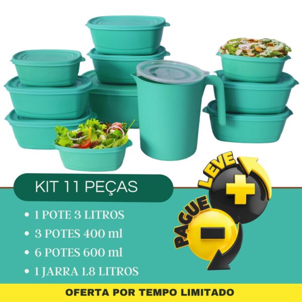 Kit 10 Potes mais Jarra 1.800 ml Potes + Jarra - Image 7