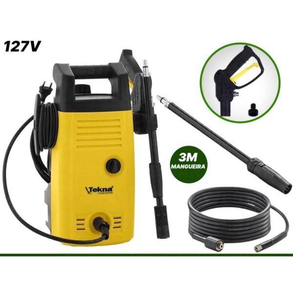 Lavadora De Alta Pressão 1400W Com Rodas, Alça E Shampoozeira HLX110VC - Tekna - Image 2