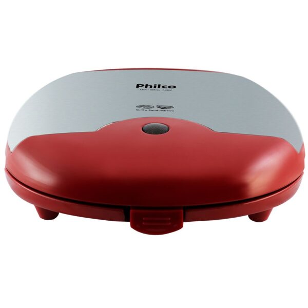 Mini Grill e Sanduicheira Philco Inox Vermelha 750W - Image 7