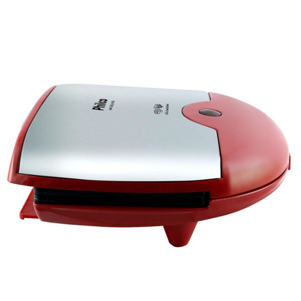 Mini Grill e Sanduicheira Philco Inox Vermelha 750W - Image 6