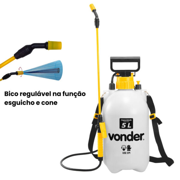 Pulverizador Plástico Agrícola Lateral Manual 5Litros Vonder - Image 3