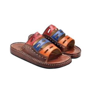 Sandália Chinelo Birken Conforto Em Couro Anatomico Ortopédica Colorida