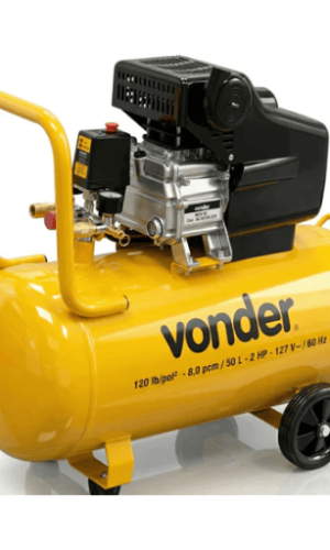 Motocompressor de Ar 8,0 pcm Compacto 50 litros Profissional Leve MCV50 Vonder
